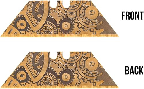 Vista 12 de NDZ Performance Repuesto de hoja de acero para cuchillo utilitario Berkling, hoja de afeitar personalizada, diseños grabados con láser de doble