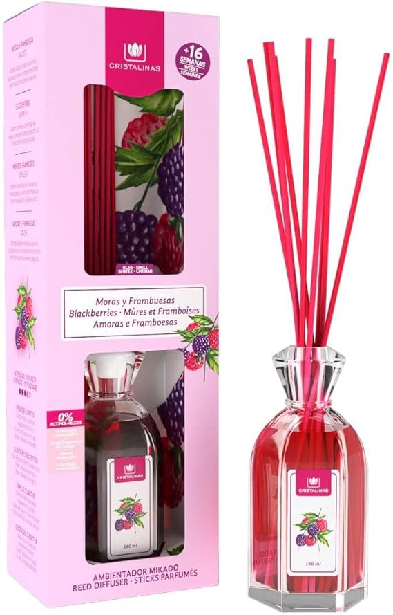 CRISTALINAS Air Freshener, Reed Diffuser, 180ml / 16 weeks, 0 alcohol