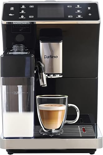 Máquina de café espresso totalmente automática 2023 con tanque de leche color negro
