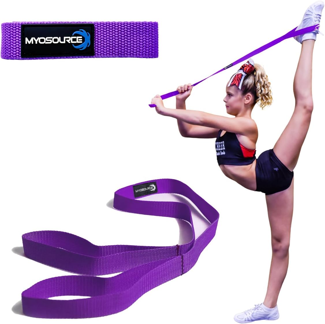 Cheerleading Flexibility Stunt Strap - Improve Stretching and Perfect Stunts for Cheer, Dance, and Gymnastics - Digital Training Download and Starter Guide - Available in 7 Colors
