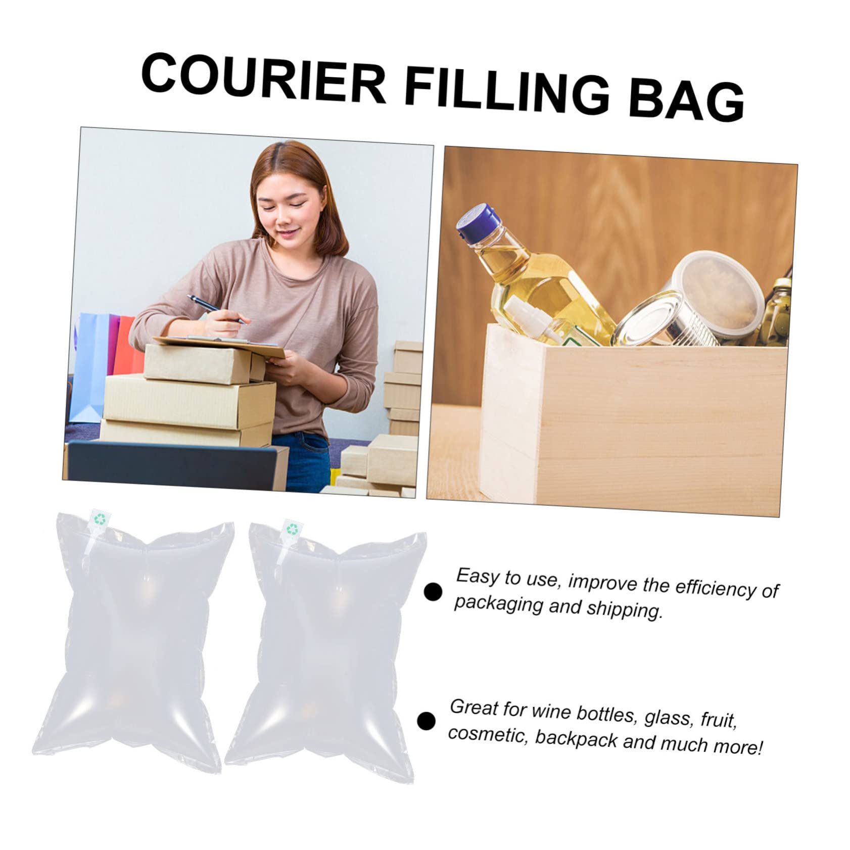 Bolsa Inflable de Burbujas 30piezas de Película Coextrusión Anticolisión | Botellas de Vino y Mochila, Material de Embalaje Ligero, Mejora la Eficiencia del Empaquetado
