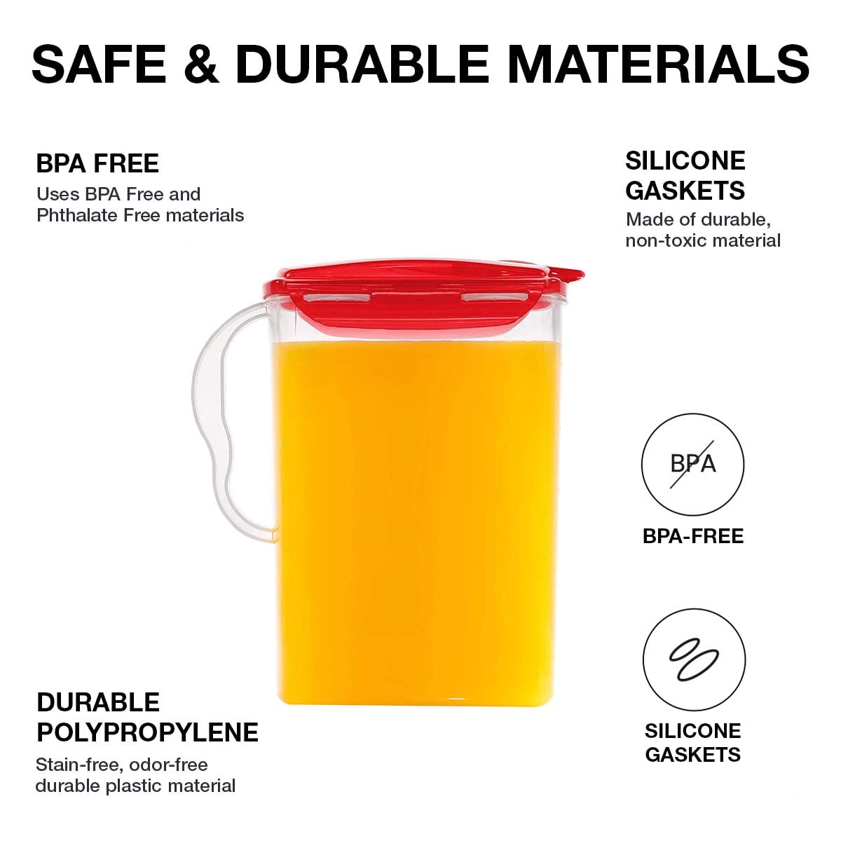 LocknLock Aqua Fridge Door Water Jug With Handle BPA Free Plastic Pitc – Advanced Mixology - View #10