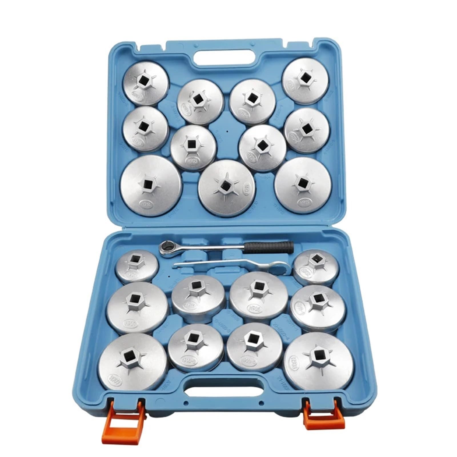 Filtre Pompe SCR pour Hyundai 901-915 24 Pièces Filtre À Huile Jeu Clés Outils Retrait Douille Clé Cliquet Embout 64mm-101mm Kit Filtre Pompe à urée