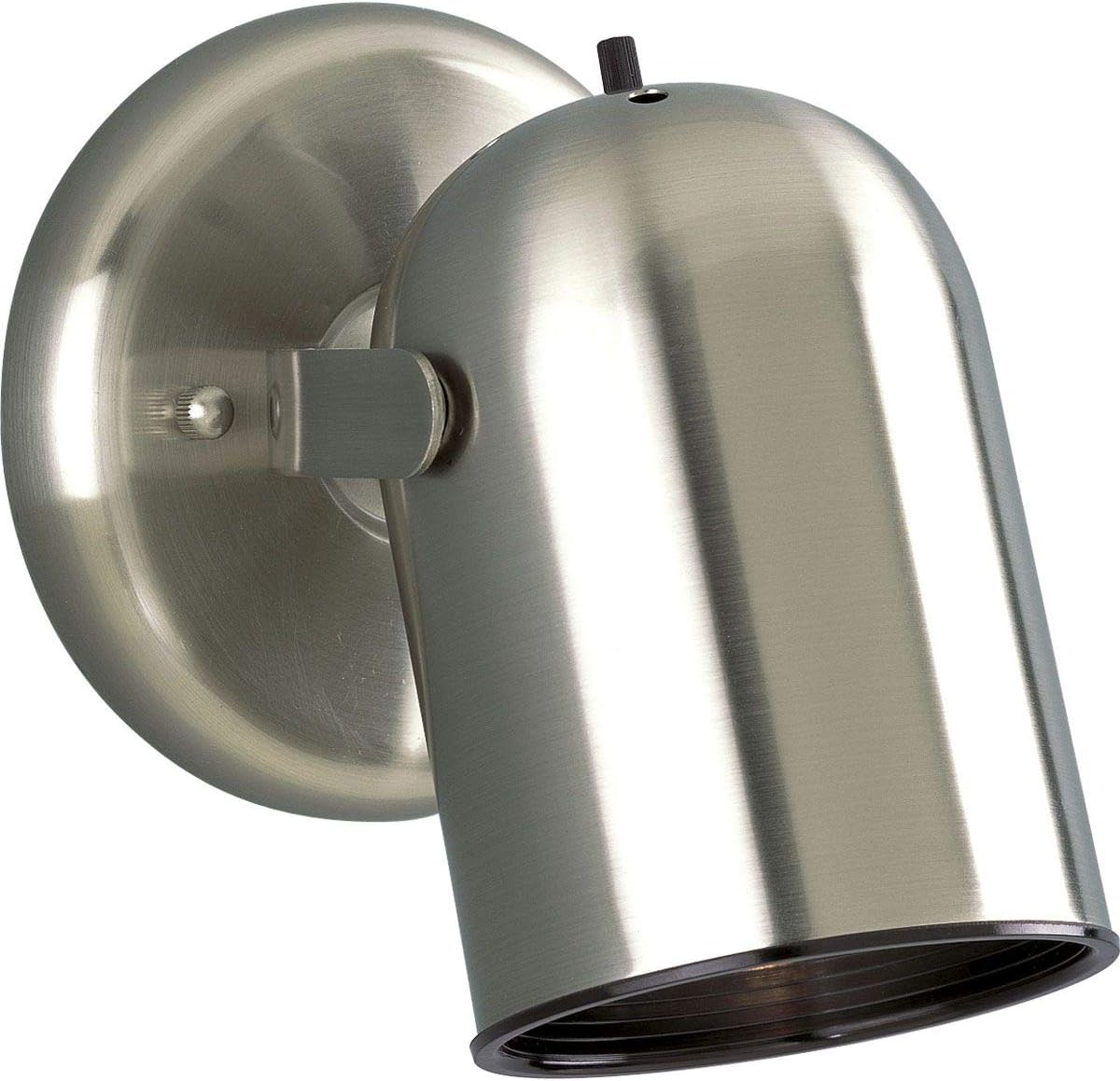 Progress Lighting 2-Light Indoor Ceiling Light and Wall Sconce, Roundback Track Lighting and Spotlight, 2 Adjustable Track Heads, 50W Halogen Flush Mount Ceiling Light, Nickel (P6155-09)