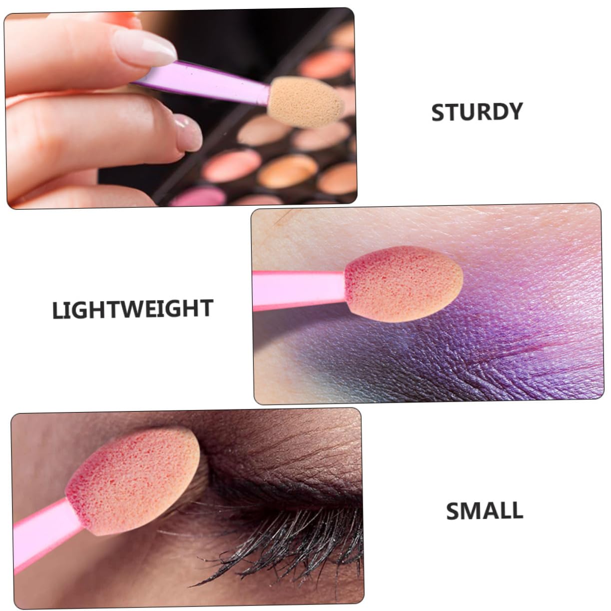 Gogogmee Wide Application Makeup Brush Set Double-sided Eye Shadow Sticks for Daily Use
