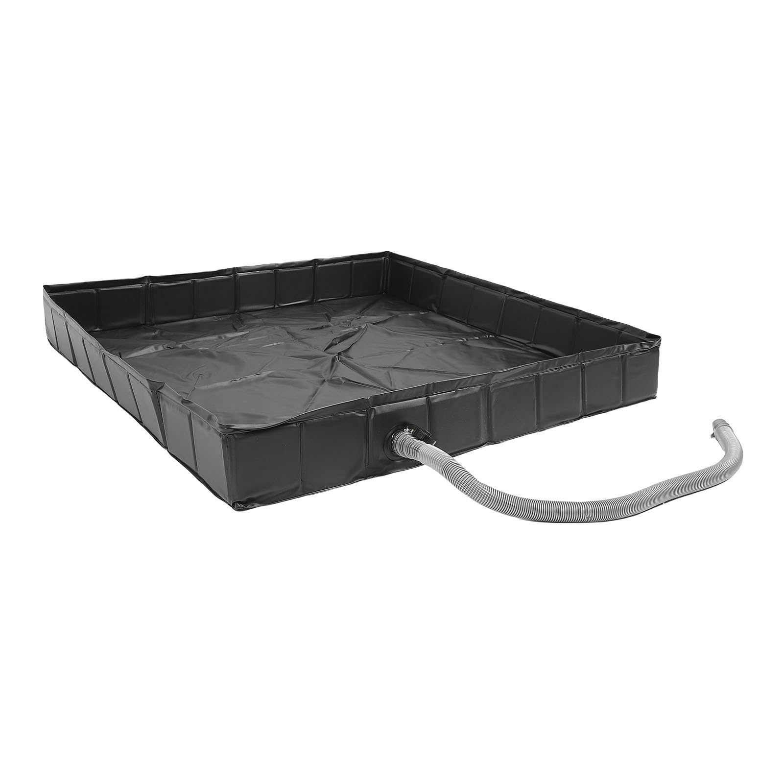 Keenso Bac de Douche Portable, Base de Douche Pliable en PVC de 41 X 41 X 6 Pouces avec Tuyau de Vidange de 1 M, pour Camping-car, Camping, Plage, Extérieure