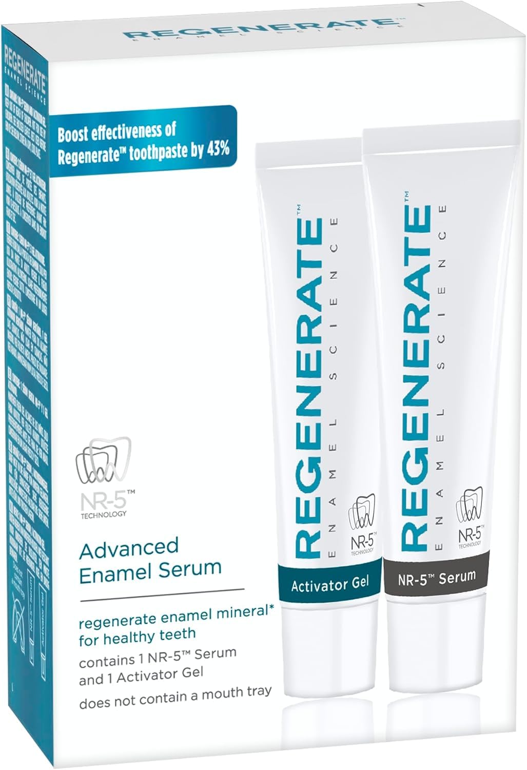 Regenerate Enamel Science Kit Completo per Cura Smalto Dentale, Dentifricio Avanzato, Siero NR-5™ e 1 Set di Mascherine, Rigenera i Minerali dello Smalto, Protezione Carie, Ripristina il Bianco, Menta