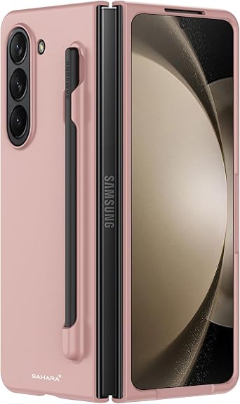 SaharaCase Venture Series Slim Case for Samsung Galaxy Z Fold6 - Smooth Hard Shell, Built-in Stylus Holder, Triple-Hardened Construction Desert Rose
