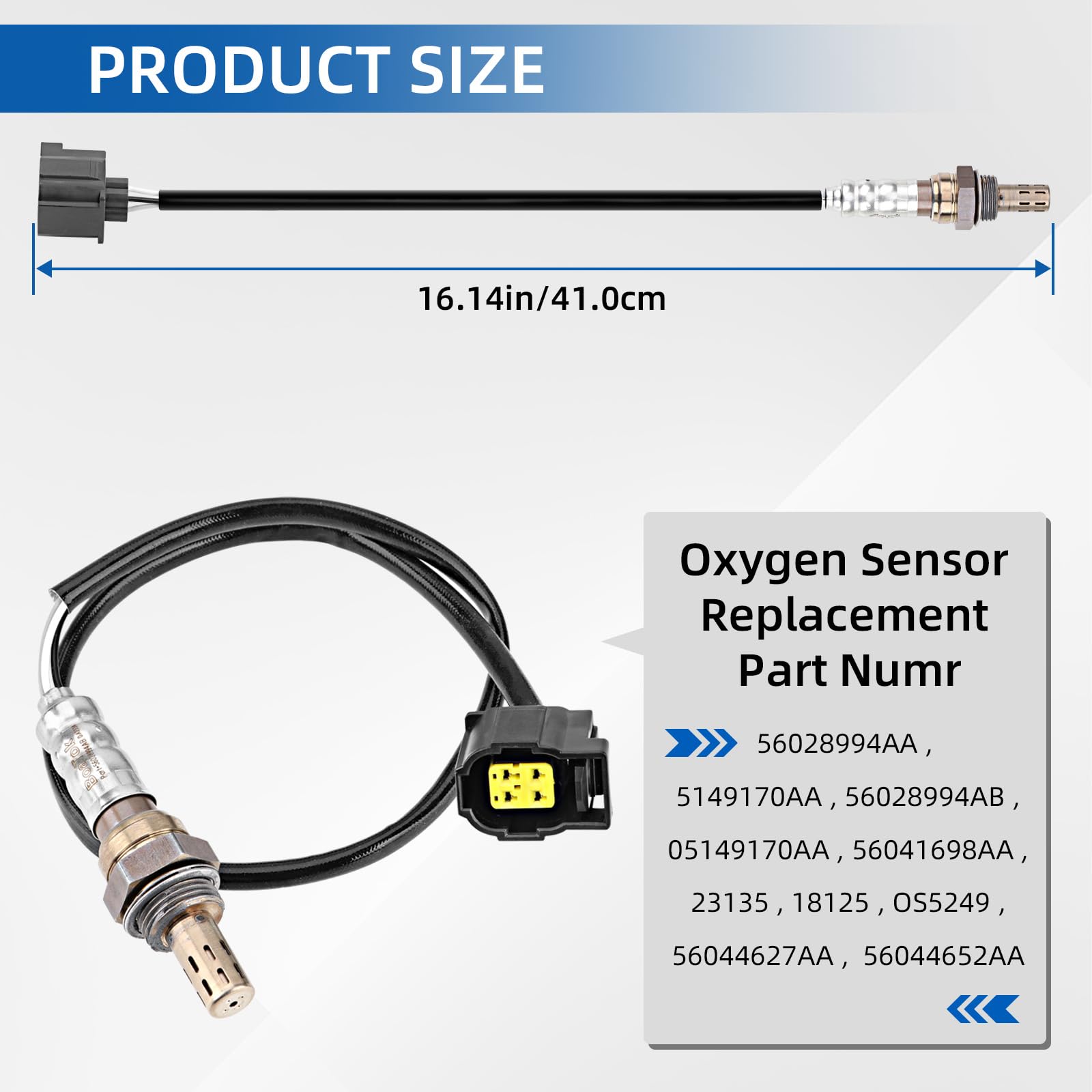 Complete Set Of 4 O2 Oxygen Sensors For Dodge Ram 1500 (2002-2018) - Fits 3.6L, 3.7L, 4.7L, 5.7L, 5.9L Engines