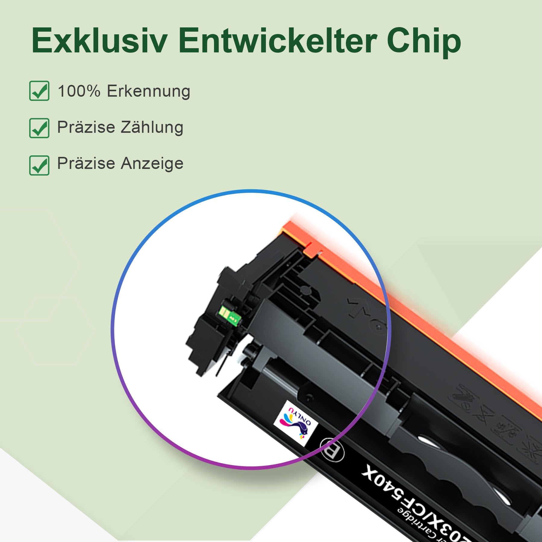 ONLYU 203X CF540X Toner Kompatibel für Hp 203X 203A M281fdw Toner Set | 4-Pack für HP Color LaserJet Pro MFP M281fdw M254dw M281fdn M280nw M254nw M254dn M281cdw Schwarz Cyan Gelb Magenta