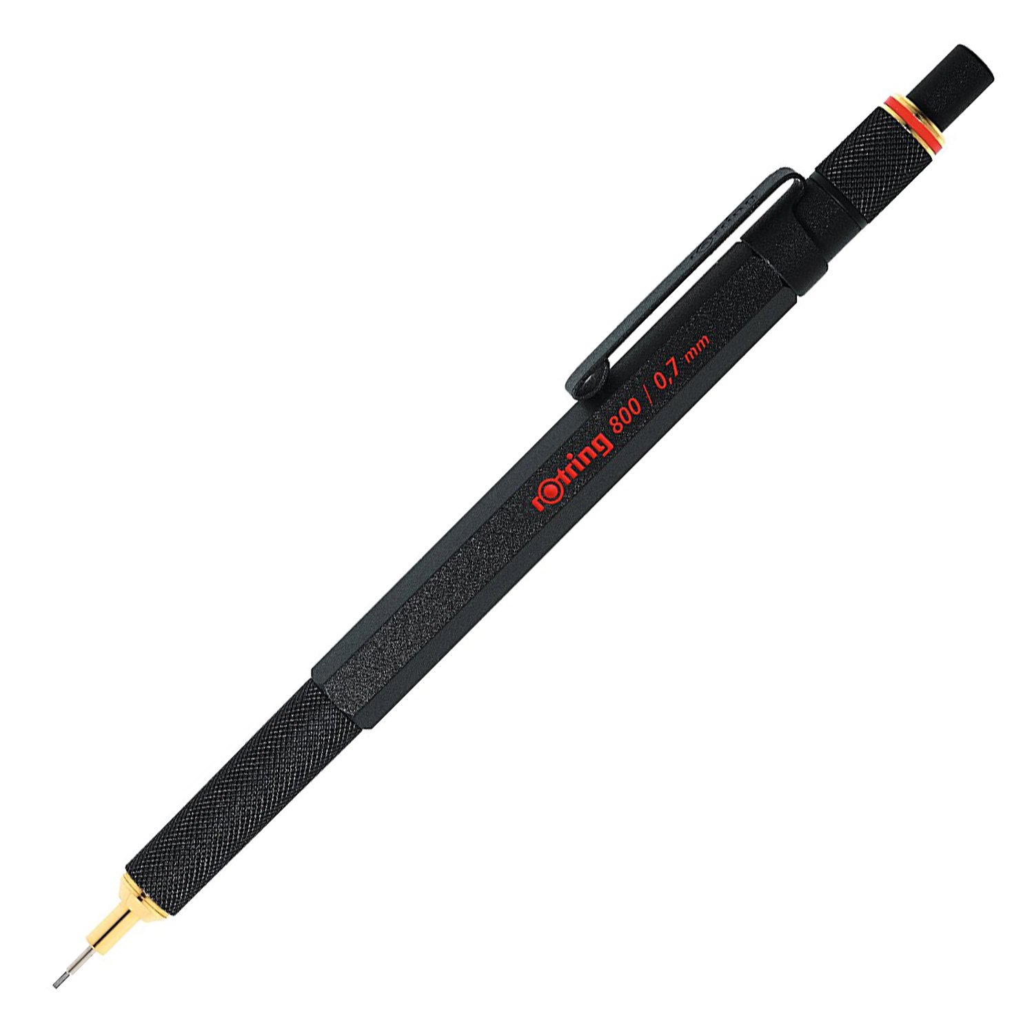 rotring 800 retractable mechanical pencil 07 mm black barrel