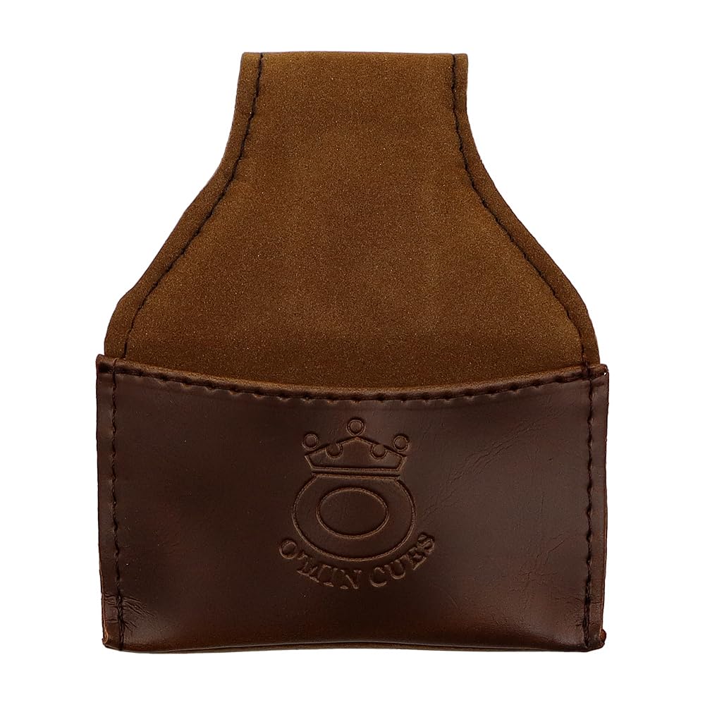 Bolsa de Tiza de Billar Portátil, Bolsa de PU, Negro y Marrón