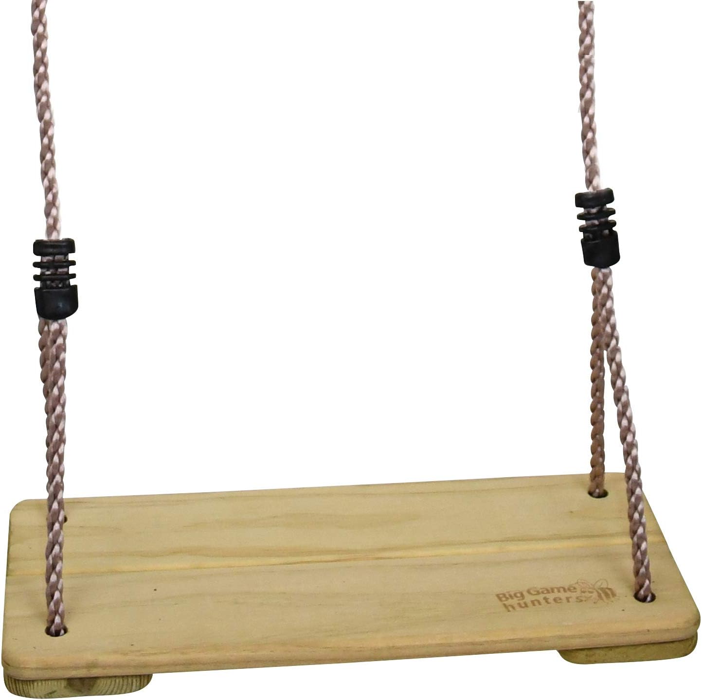 Garden Games Pine Wood Tree Swing with Durable Adjustable Ropes and Wooden Seat