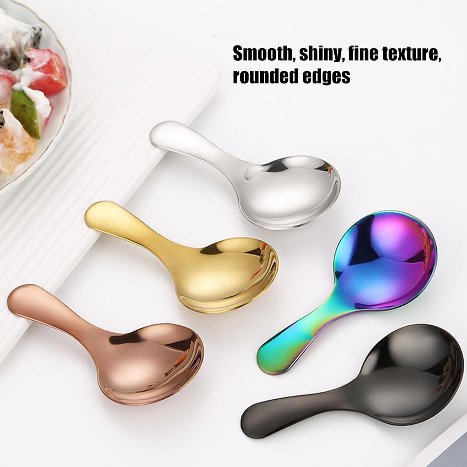 Compact Nonrust Steel Scoops Collection 9Pcs Dishwasher Safe Sturdy for Sugar Seasonings Outdoor Picnics Essential Compact Coffee Scoops Set
