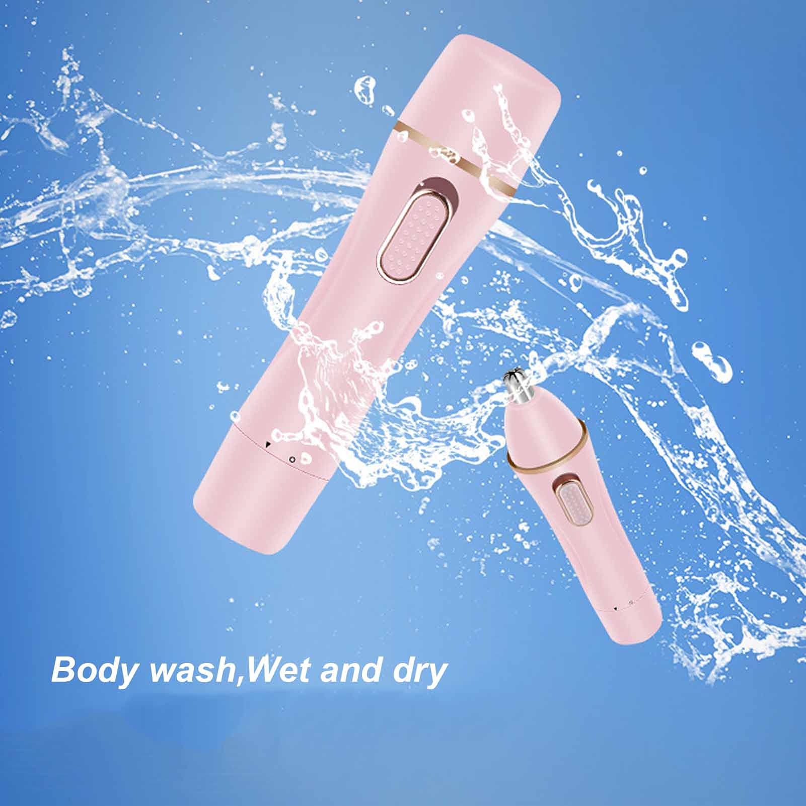 Recortadora de vello facial, herramienta de eliminación de vello facial a prueba de agua, afeitadora de vello facial sin dolor, 4 en 1, portátil para recortar cejas little surprise