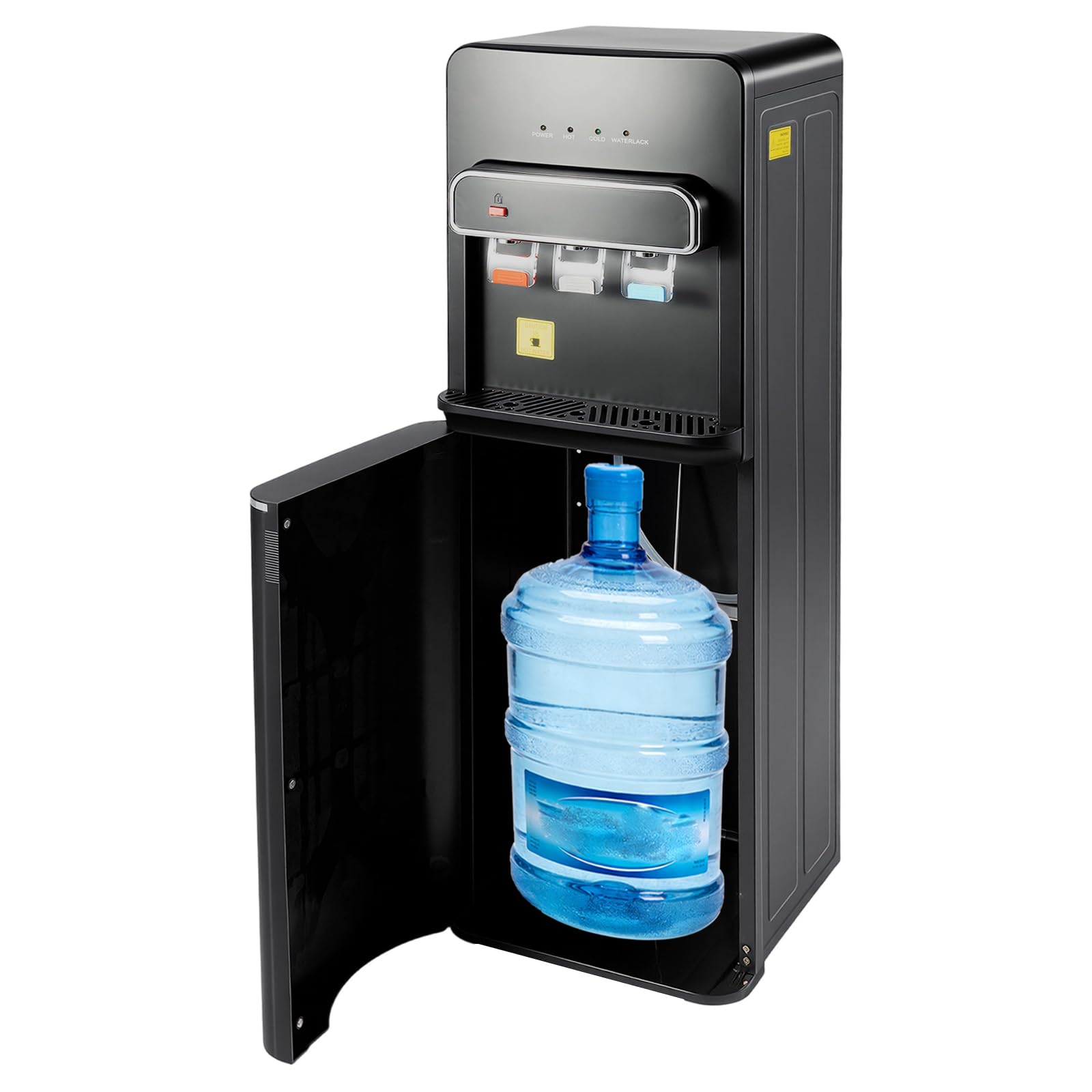 Dispensador de agua de pie frío y caliente, 10-95 ℃, doble función, 500 W, 220 V, dispensador de agua caliente con revestimiento de suelo, compatible con cubos de agua de 19 l, para oficina y