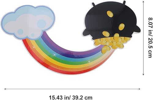 Miniatura 6 de Abaodam Letrero decorativo para patio del día de San Patricio para decoración al aire libre arcoíris