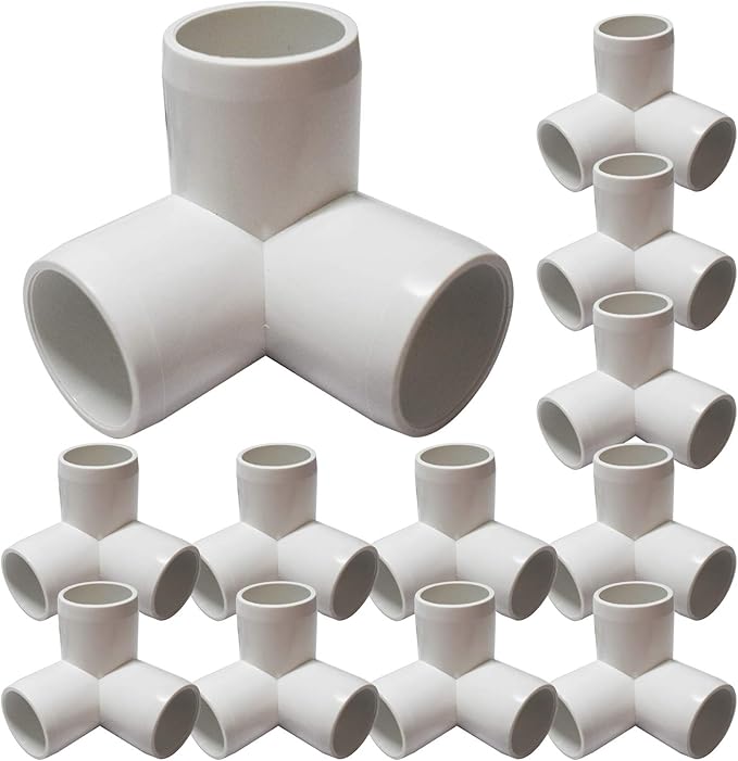 12Pack 3Way PVC Fittings,1" Elbow Fittings for Build Heavy