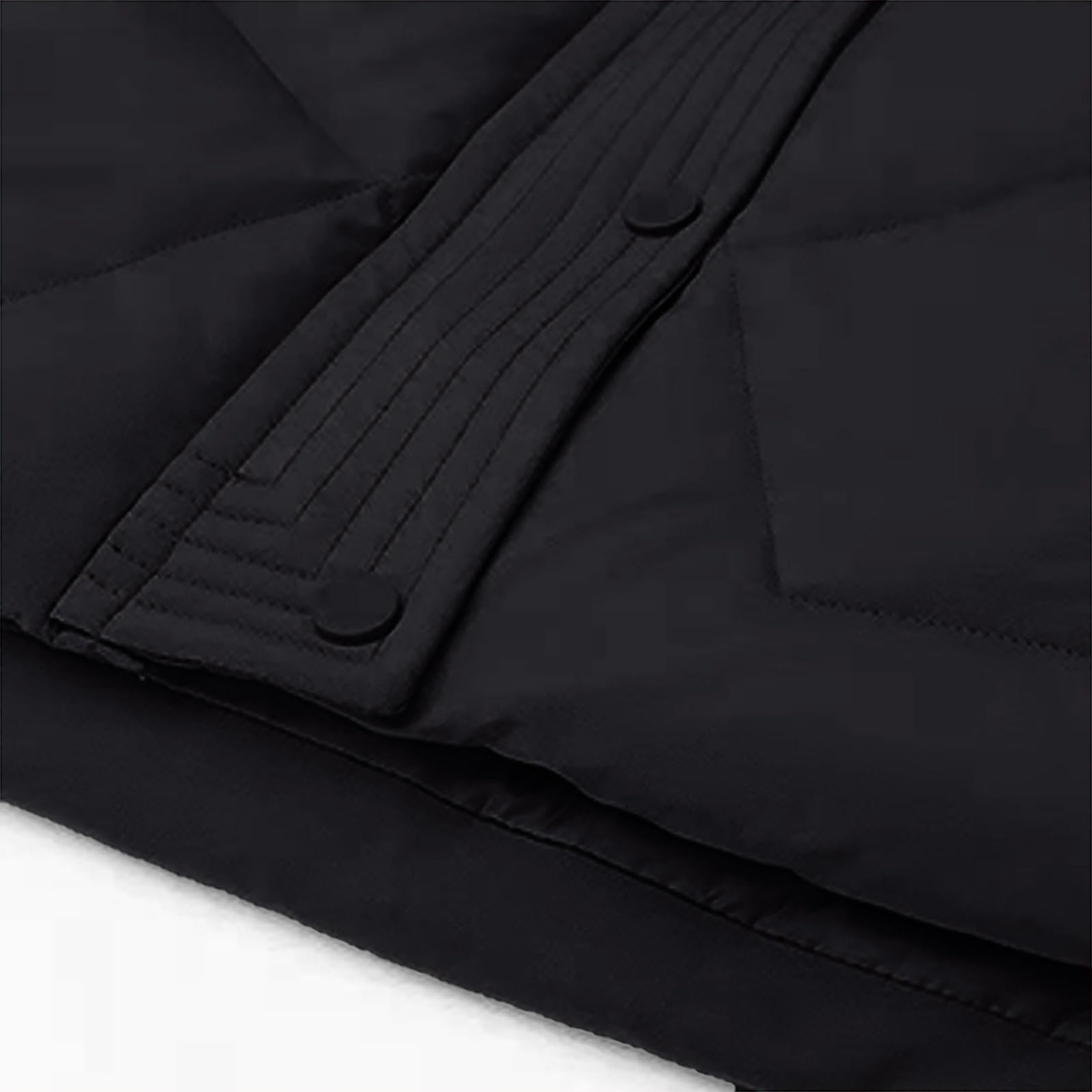 duxyoz Manteau d'hiver épais et chaud pour enfants - Parka solide et légère - Rembourrée - Avec capuche en fausse fourrure - Manches longues - Coupe-vent - Thermique - Matelassé - 10-15 ans