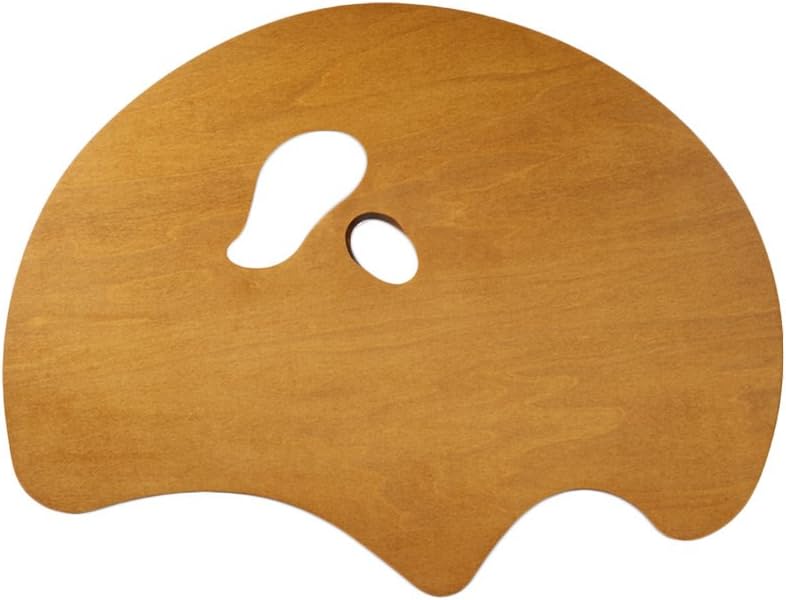 New Wave Grand View Confidant Hand Held Wood Artist Palette | Natural Stain, Held in Right Hand, Wooden Paint Palette, Artist Palette, Painting Palette, Oil Paint Palette, Wood Paint Pallet