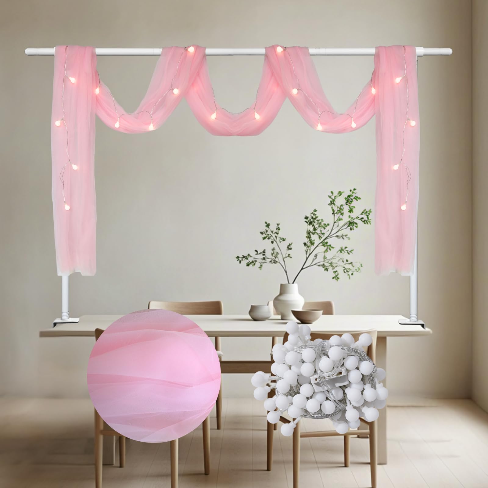 Barre de présentation de table avec pinces hauteur 76-115 cm