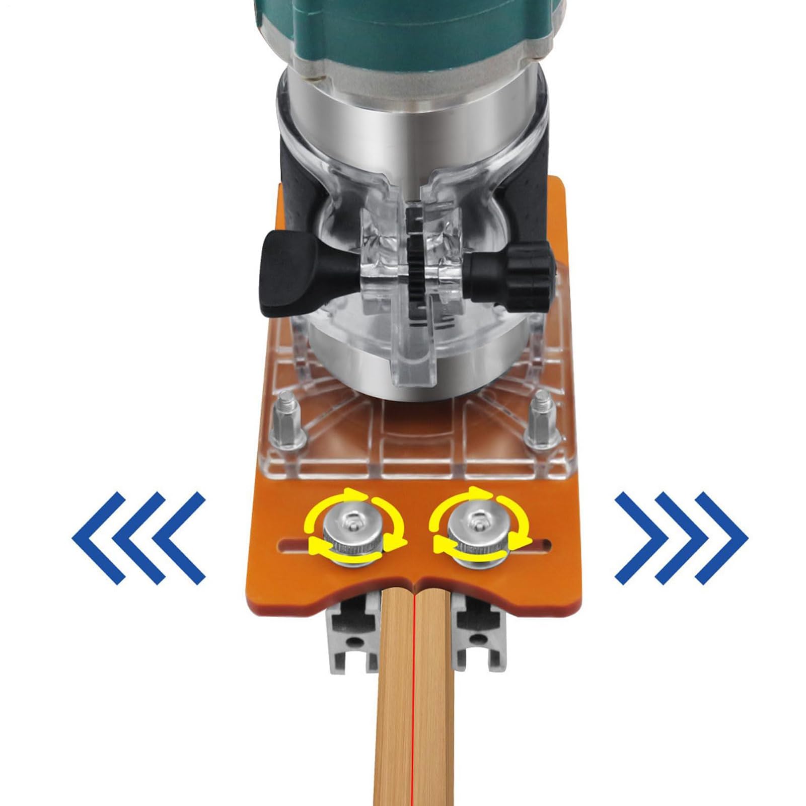 Localisateur pour machine à sculpter en bois - 2 en 1 Outil multifonction réglable pour rainure - Cutter avec rouleau bakélite Localisateur de jonction, pour travaux manuels réparations faleg