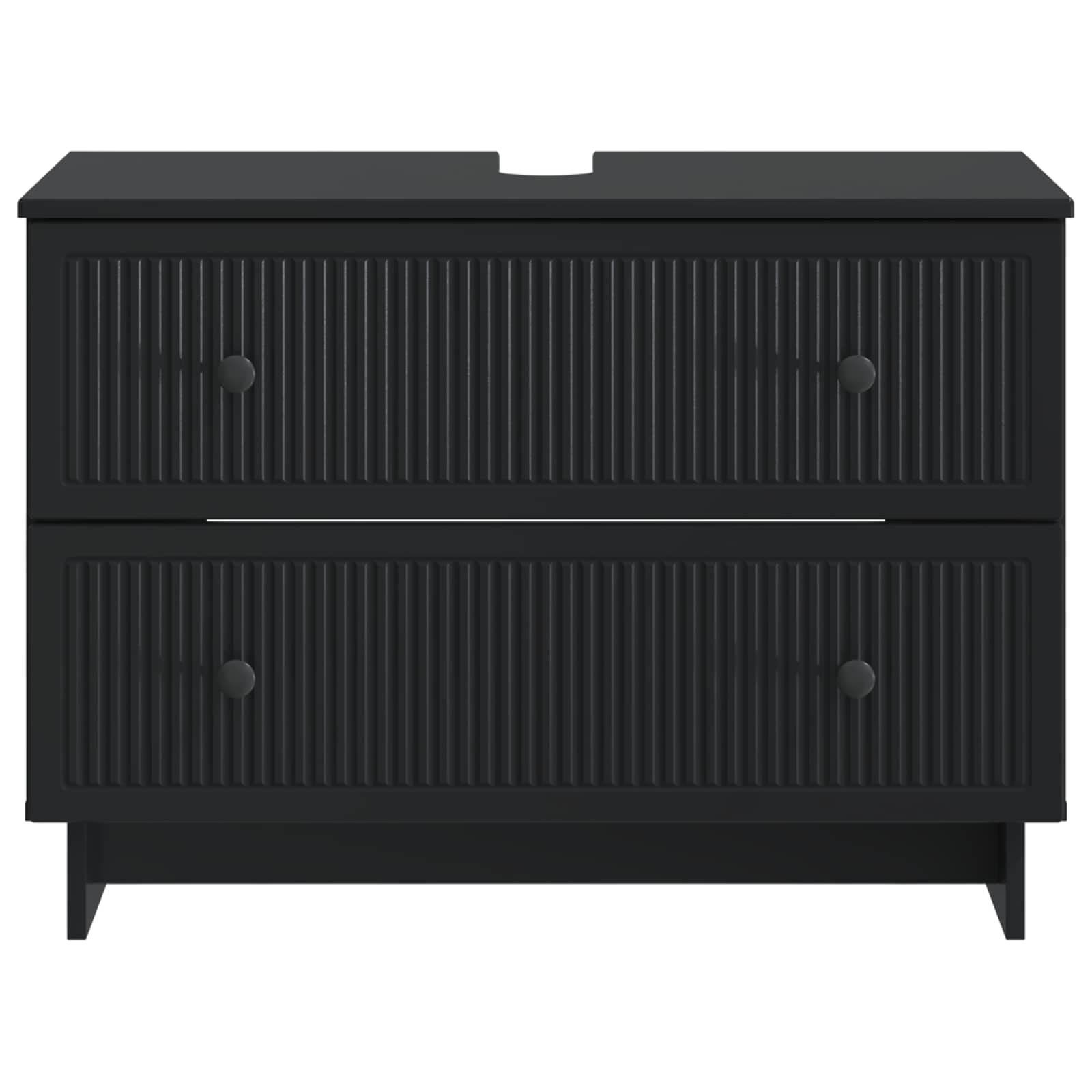 Mobile Lavabo Bagno EDE Nero 82 x 41 x 59 cm in Legno Ingegnerizzato