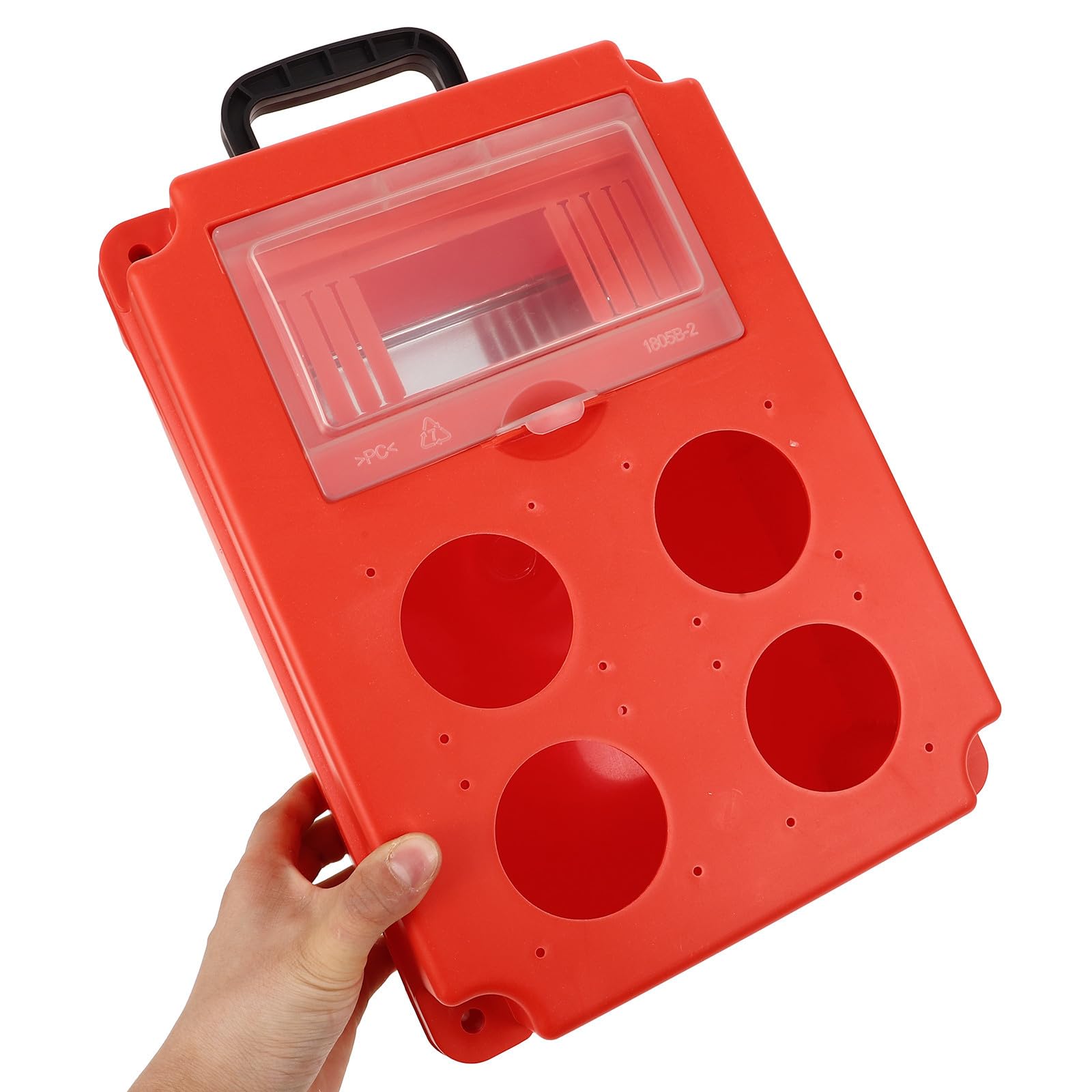 Caja de Protección de Distribución de Plástico Rojo | Caja de Interruptores, Uso en Casas, Acabado Moderno, Resistente y Fácil de Limpiar