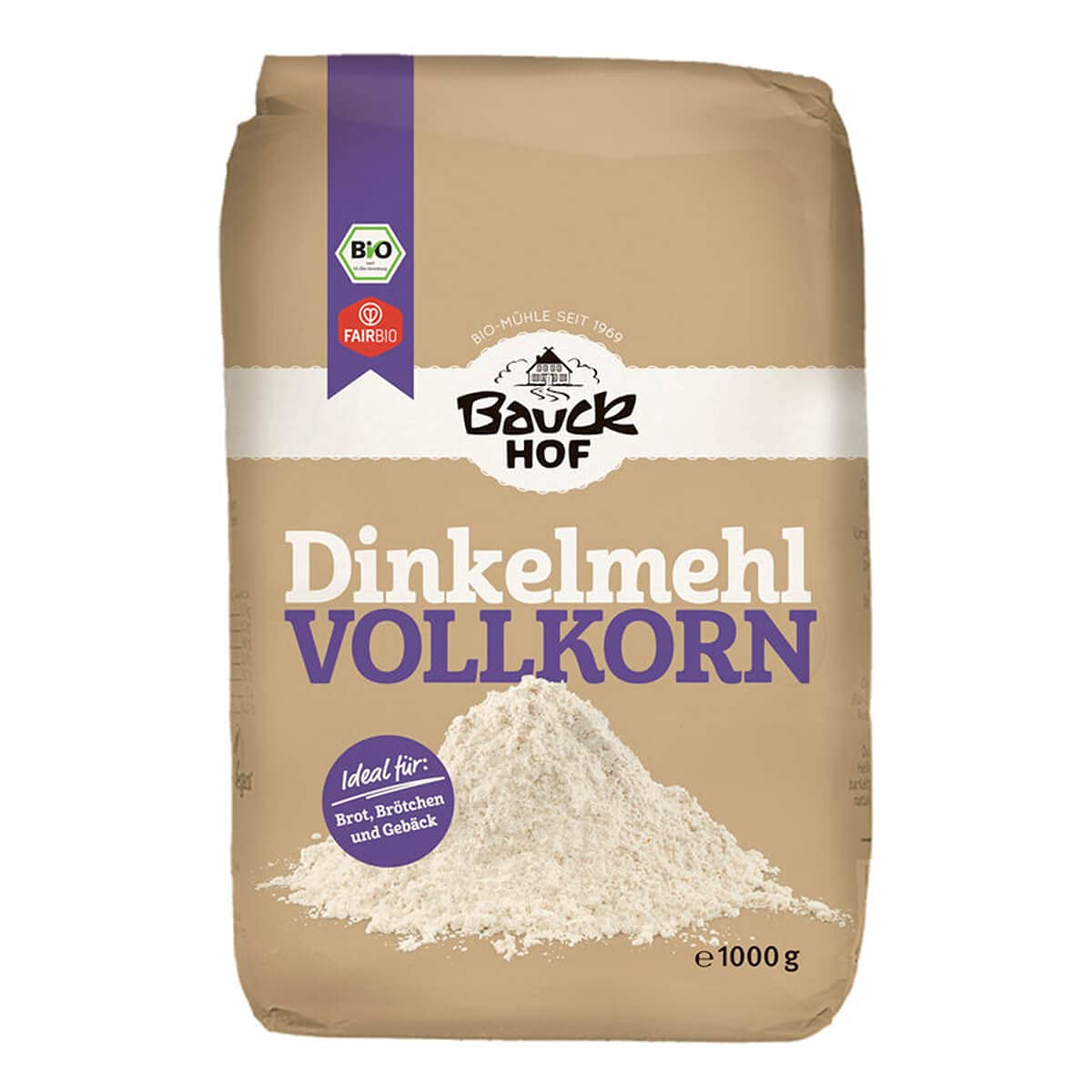 Bauckhof - Dinkelmehl Vollkorn bio - 1 kg - 8er Pack
