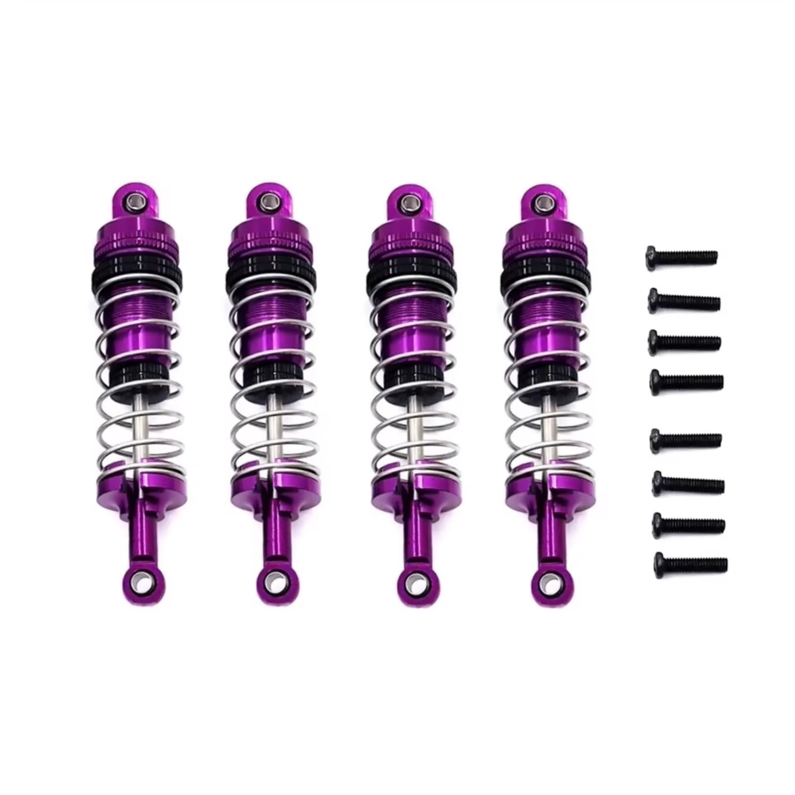 Dla Wltoys 144001 144002 144010 124007 124008 124016 124017 124018 124019 4 Części Metalowe Amortyzatory Części Do Samochodów RC Naprawa Części (Fioletowy)