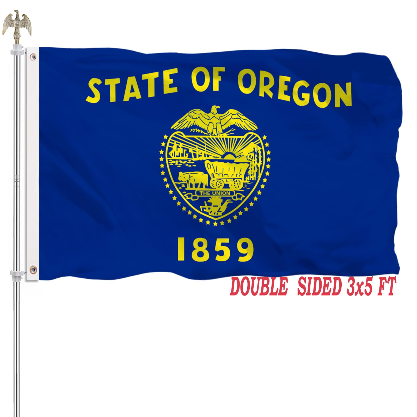 tnpun Oregon State Flag 3x5 Outdoor Double Sided 210D