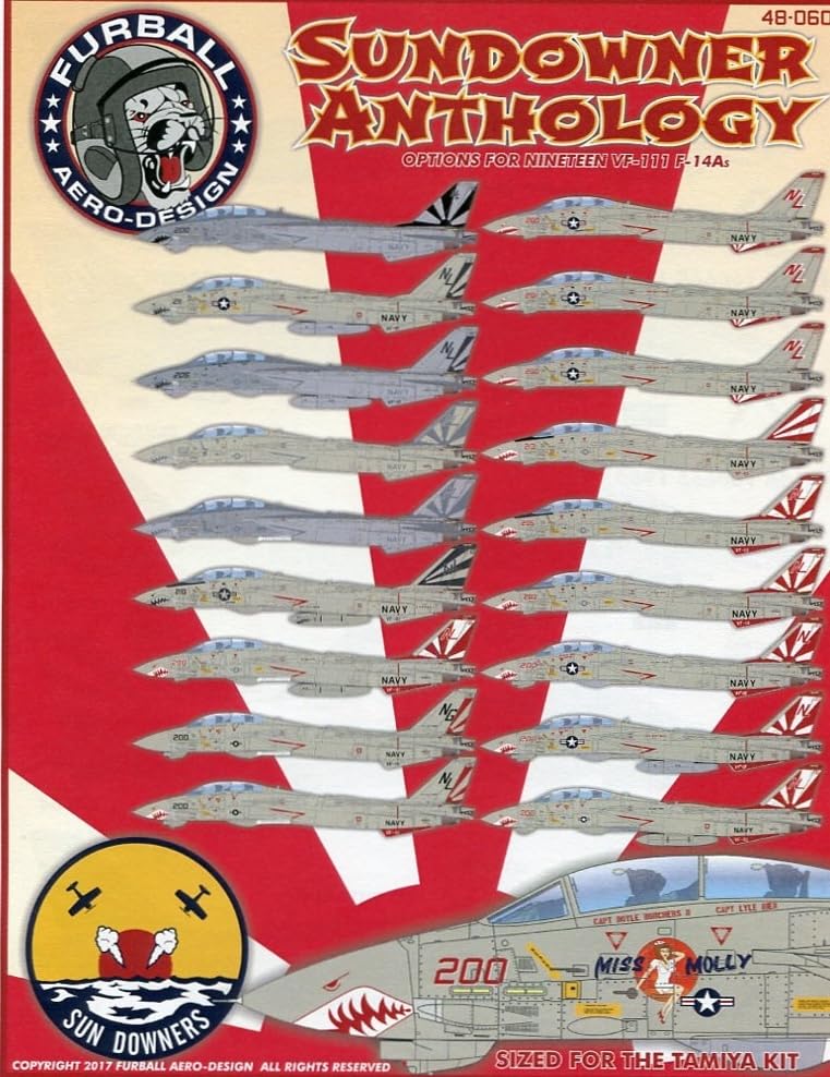 VF-111 F-14A 1⁄48 :: アメリカ海軍 ファーボールデカール