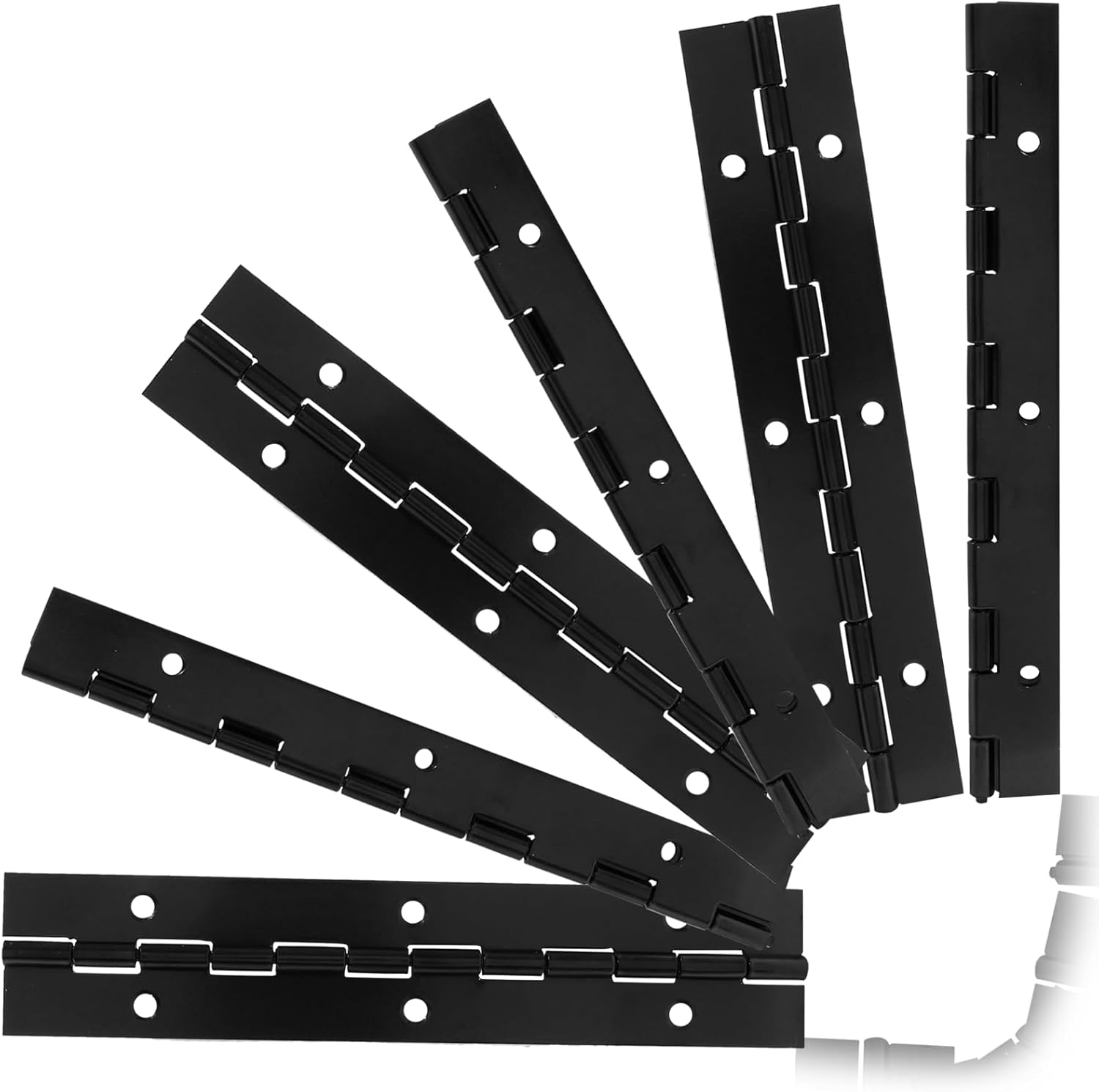 Moicstiy 6 PCS Black Piano Hinge Stainless Steel 304 Continuous Hinges