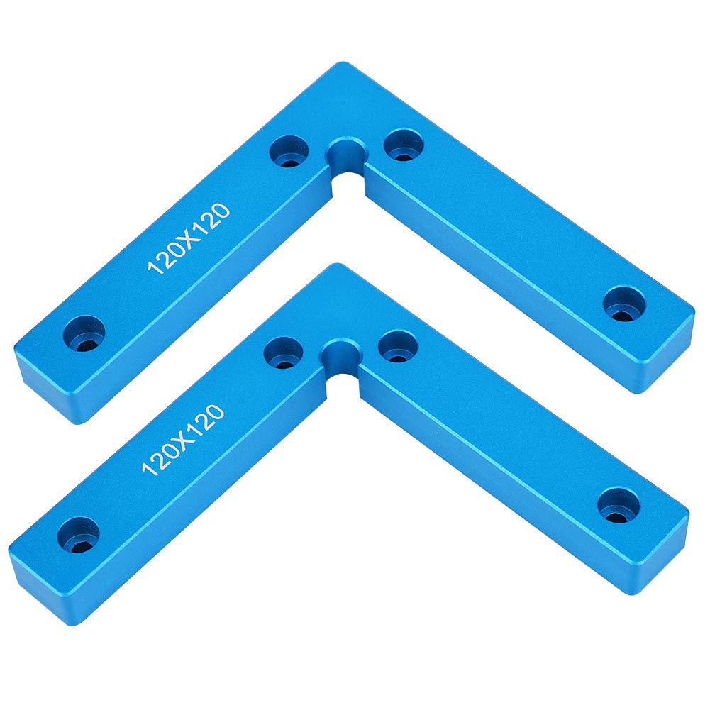 Abrazadera de ángulo recto de aleación de aluminio de alta precisión cuadrada de posicionamiento de 90 grados para carpintería y soldadura de metales, 120 x 120 mm, paquete