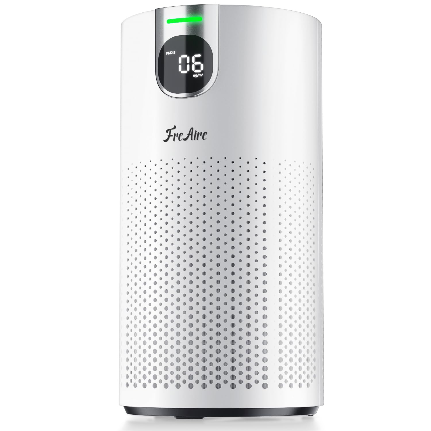 FreAire Air Purifiers for Home Large Room Covers up to 1800Ft², VisionAir 20dB Sleep Mode for Bedroom, with Real-Time AQI & PM2.5 Display,360°Intake&Outlet Air Cleaner Pet-Friendly HEPA,HAP606,White