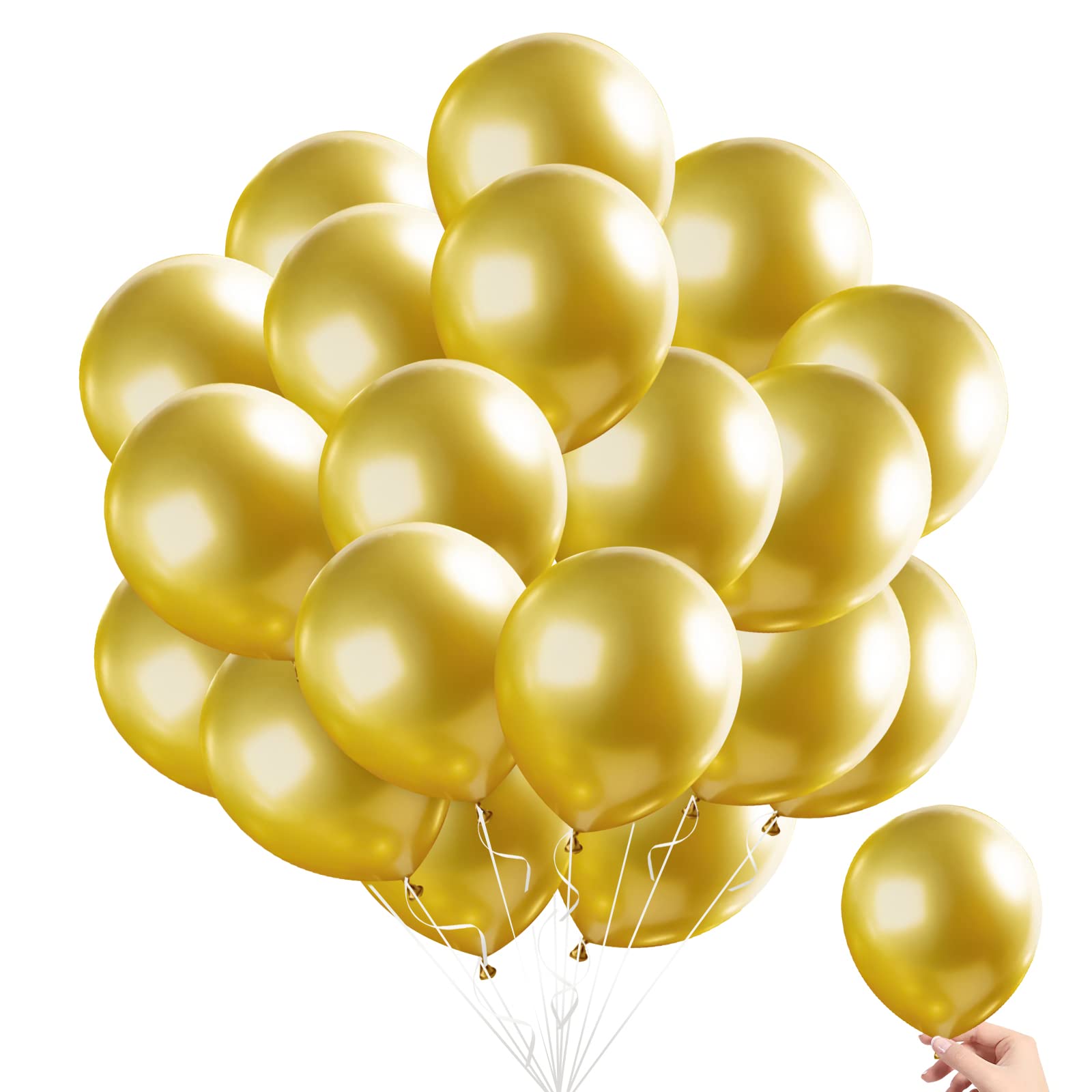 Amazon | BTZO 風船 バルーン 50個入 5インチ ラウンド メタリック