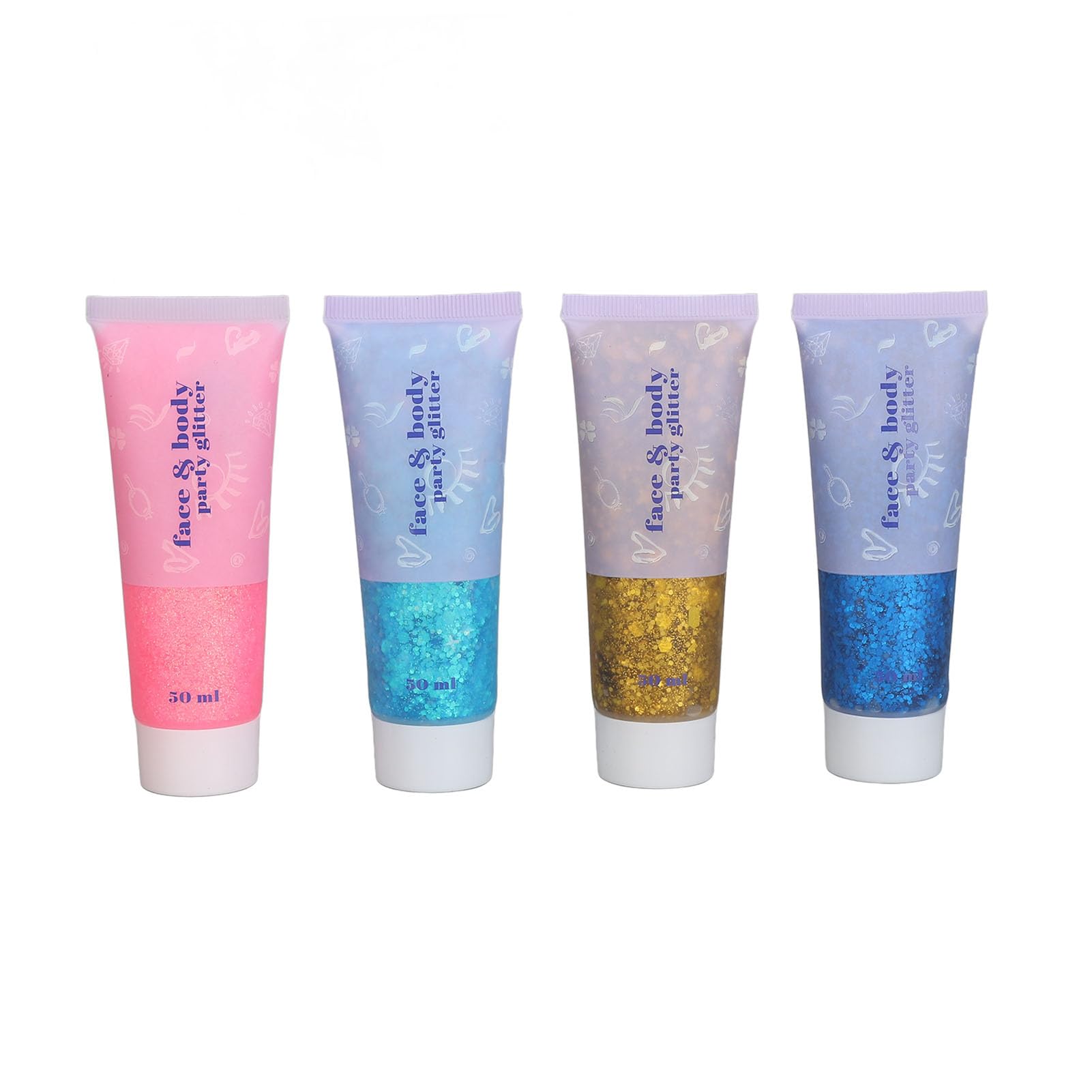 Chrees Gel Glitterato per il Corpo Olografico, Gel Scintillante con Paillettes Glitterate per il Viso in 12 Colori Cosmetico per Trucco e Feste per Festival