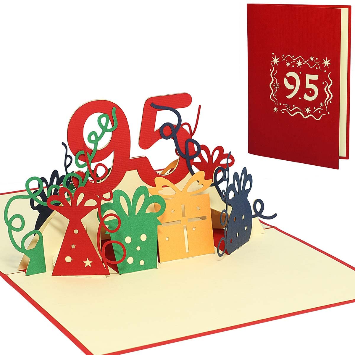 Hourra 95 ans ! Carte d'anniversaire de Luxe - 12x17cm