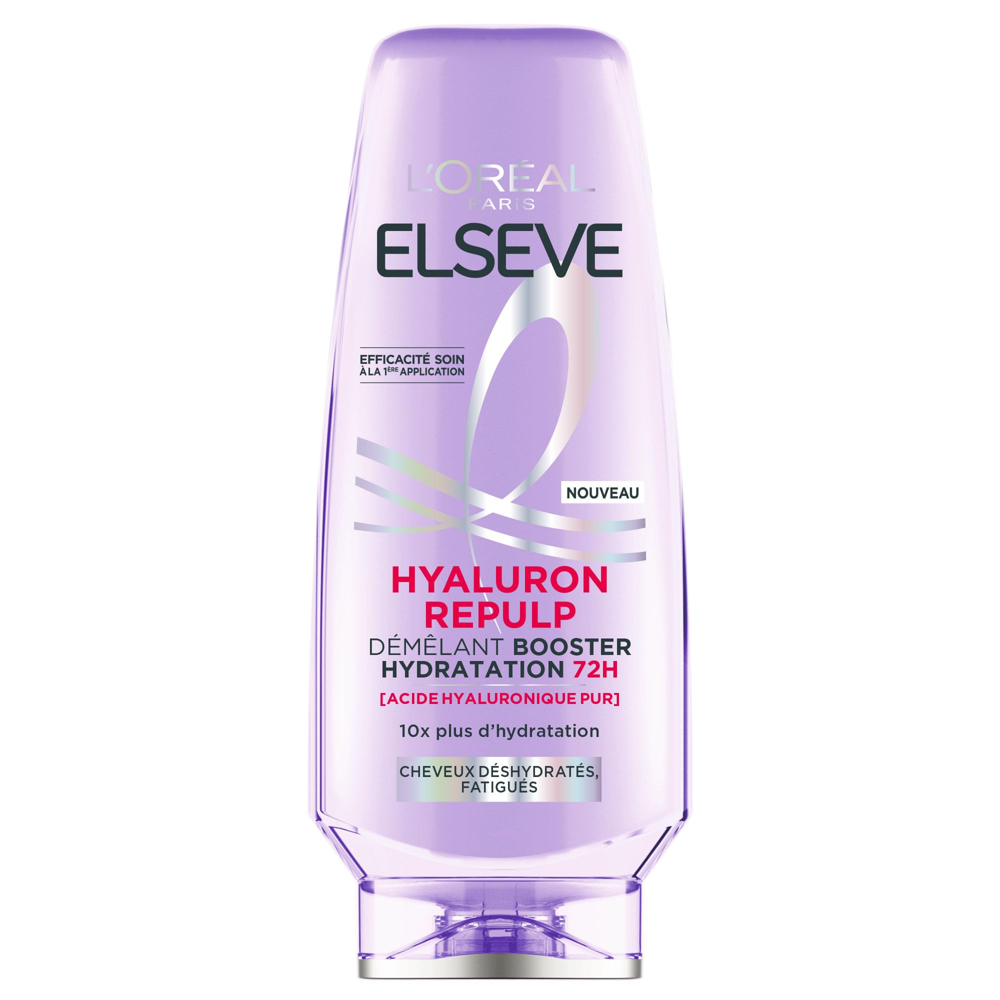 L'ORÉAL PARIS – Desenredante hidratante para cabello deshidratado y cansado – Hidratación 72H – Brillo – Suavidad – Con ácido hialurónico – Elseve Hyaluron Repulp – 250 ml