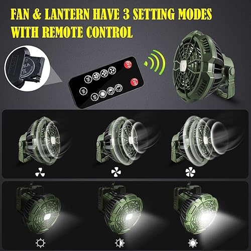 Miniatura 7 de Tienda desplegable para 6 personas y ventilador de tienda de campaña