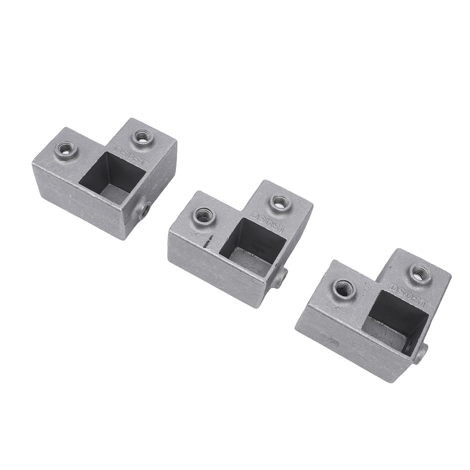 Annadue Conector de Tubo Cuadrado de Aluminio, Acoplador de Esquina de Tubo de Abrazadera de 90 Grados, 1 Pulgada, 3 Vías, en Forma de L, para Pasamanos, Cerca de Estante