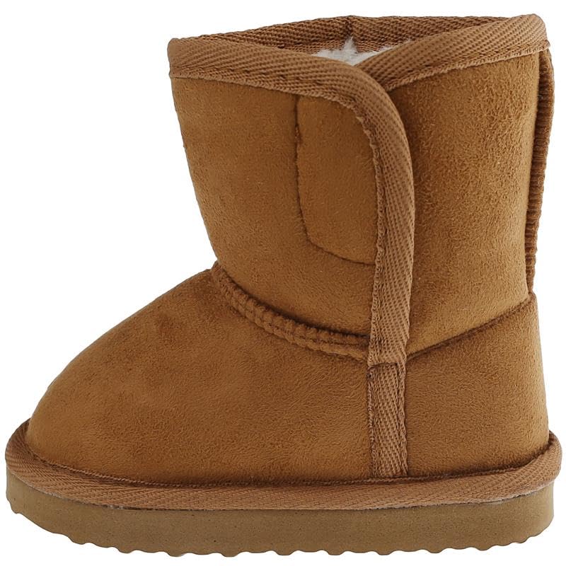 Capelli New York Toddler Girls Faux Suede Lined Solid Fashion Boots Chestnut 94