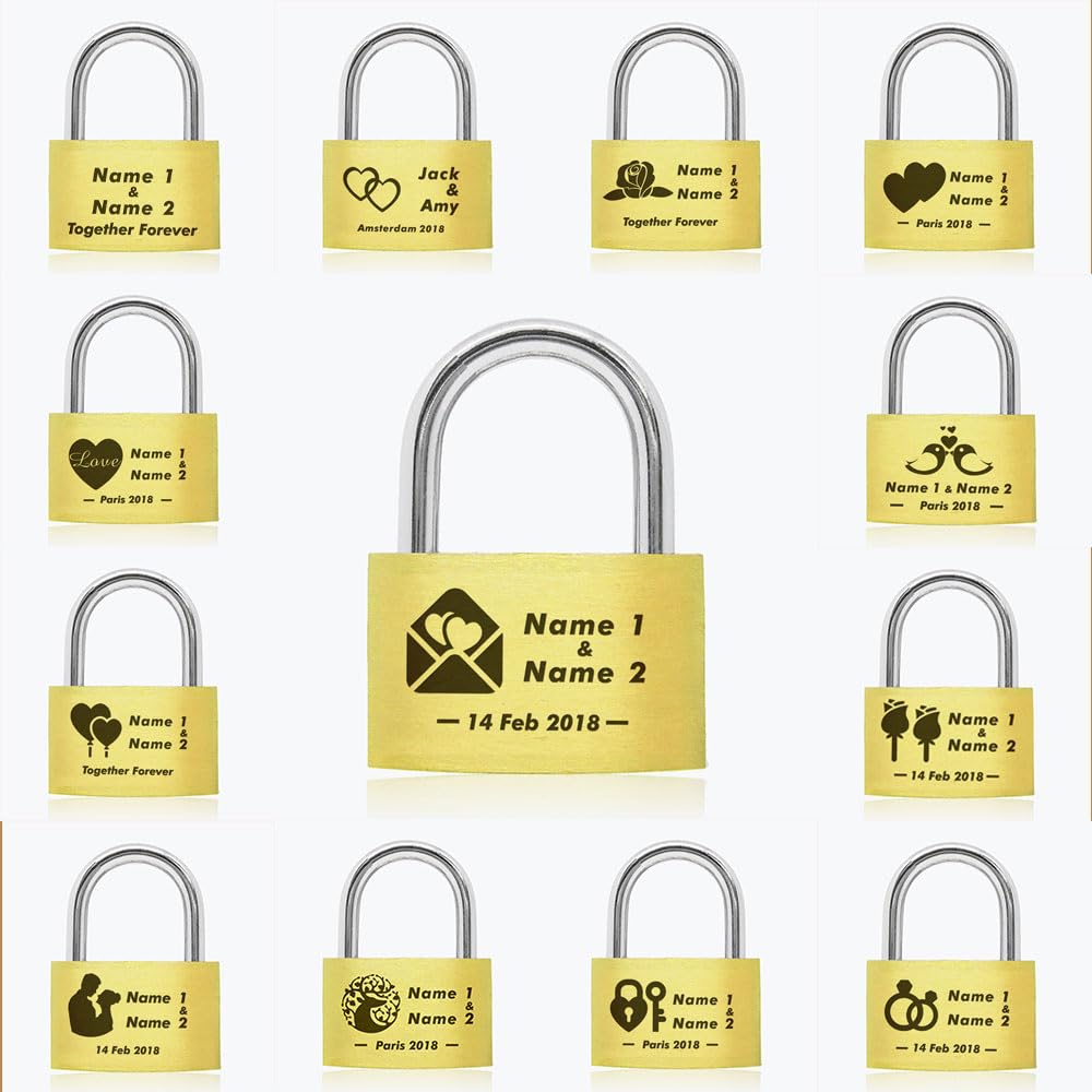 Personalised Engraved PadlockWedding | Annivesary Gift | Present Love Lock Comes in Gift Box Hand Finished in UK(Love Mail)