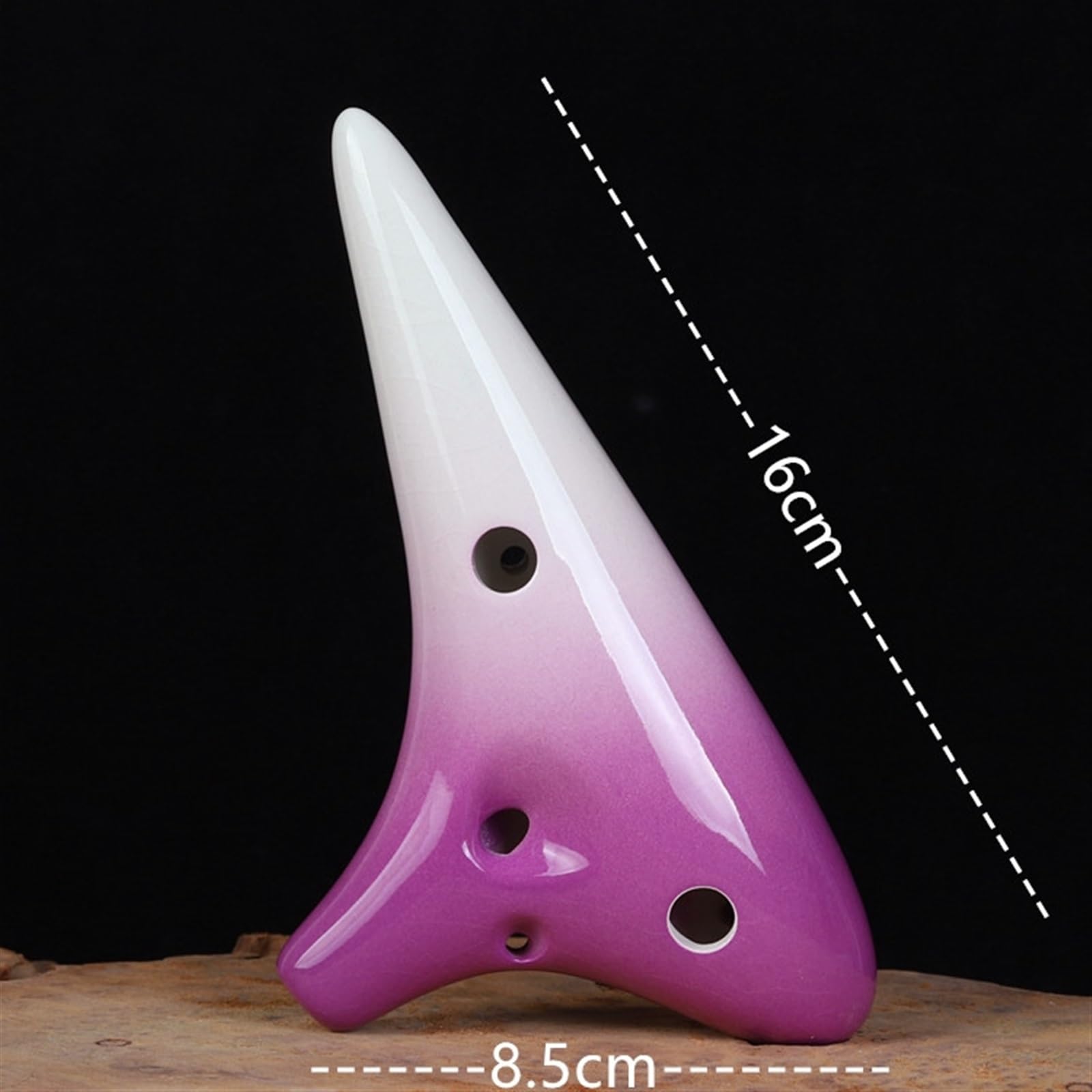 Ocarina principianti Ocarina In Ceramica A 12 Fori SF Strumento Per Principianti Professionale Con Tonalità Alta In F A 12 Fori(Purple)