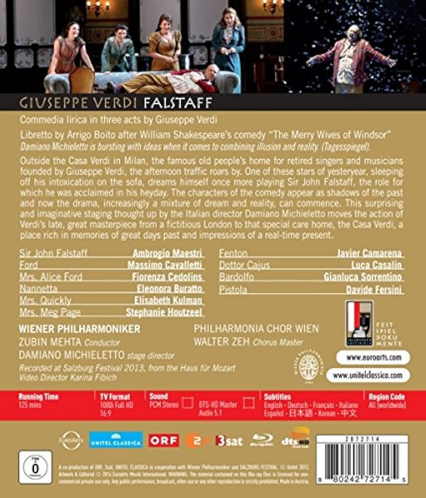 ヴェルディ:ファルスタッフ(グラインドボーン音楽祭)[Blu-ray] d2ldlup Amazon.co.jp: ヴェルディ: 歌劇《ファルスタッフ》 [Blu-ray