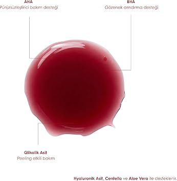 GLONE Aha Bha Pürüzsüzleştirici Serum, 30ml | Hyaluronik Acid, Glycolic Acid & Centella Asiatica İçeriği