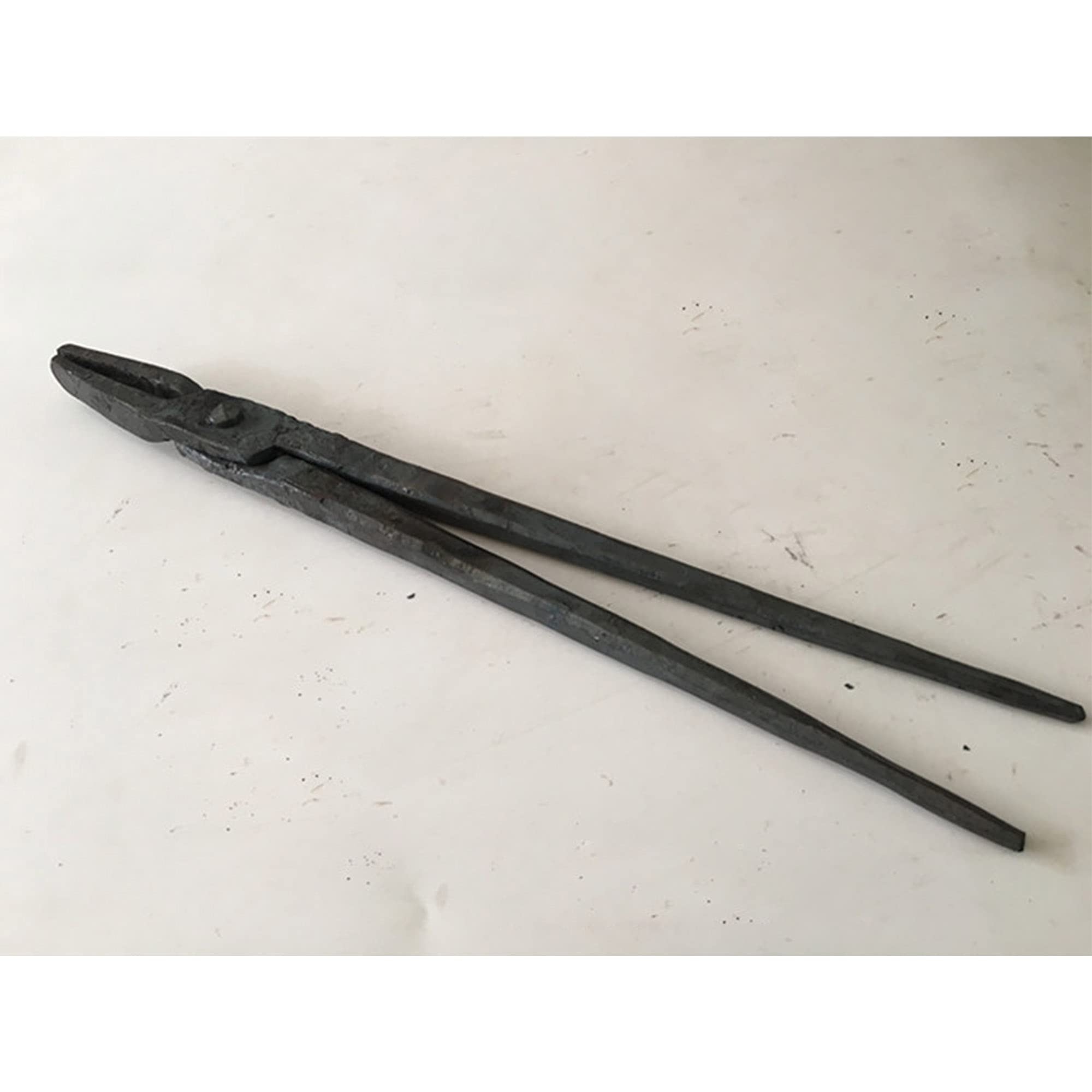 Tenaza de forja Pinzas planas Pinza de herrero 320mm 450g Pinzas de forja tornillo de banco yunque para la fabricación de cuchillos Forja del yunque del herrero herrero