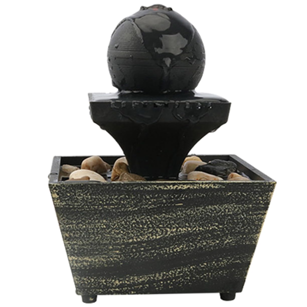 HOOTNEE Desktop Water Fountain Ornament Chinese Style Bonsai Decoration for Tranquil Home and Office Decor Indoor Waterfall Adornment Elegant Tabletop Water Feature for Room and Bedroom