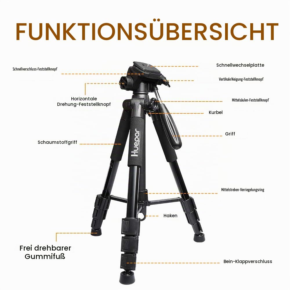 Huepar 143cm / 56" Stativ für Kreuzlinienlaser, TPD14