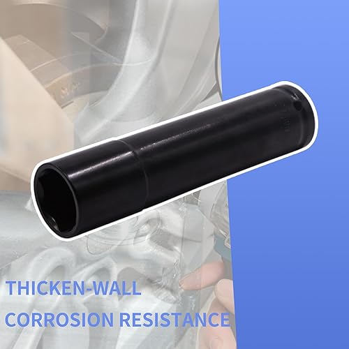 Miniatura 3 de Zócalo de impacto profundo de 1.063 in, unidad de 12 pulgada, Enchufe de impacto, Acero de aleación Cr-Mo 6 "de longitud, Enchufe métrico de 6 puntos